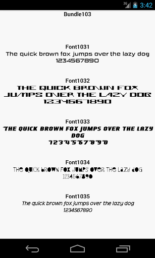 Fonts for FlipFont 103