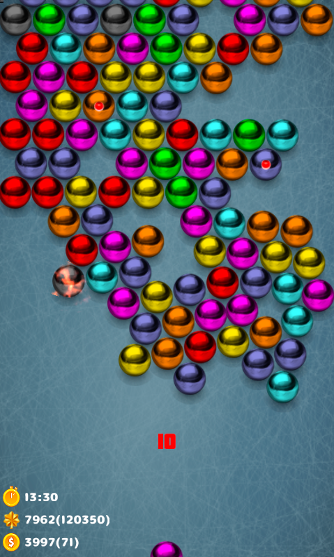 Android application Magnetic balls bubble shoot screenshort