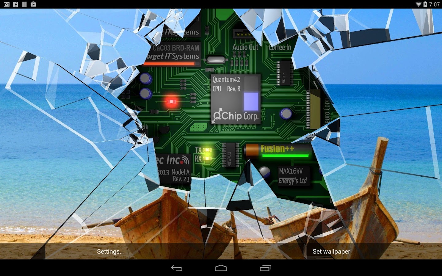 Cracked Screen Gyro 3D Parallax Wallpaper HD Android Apps On