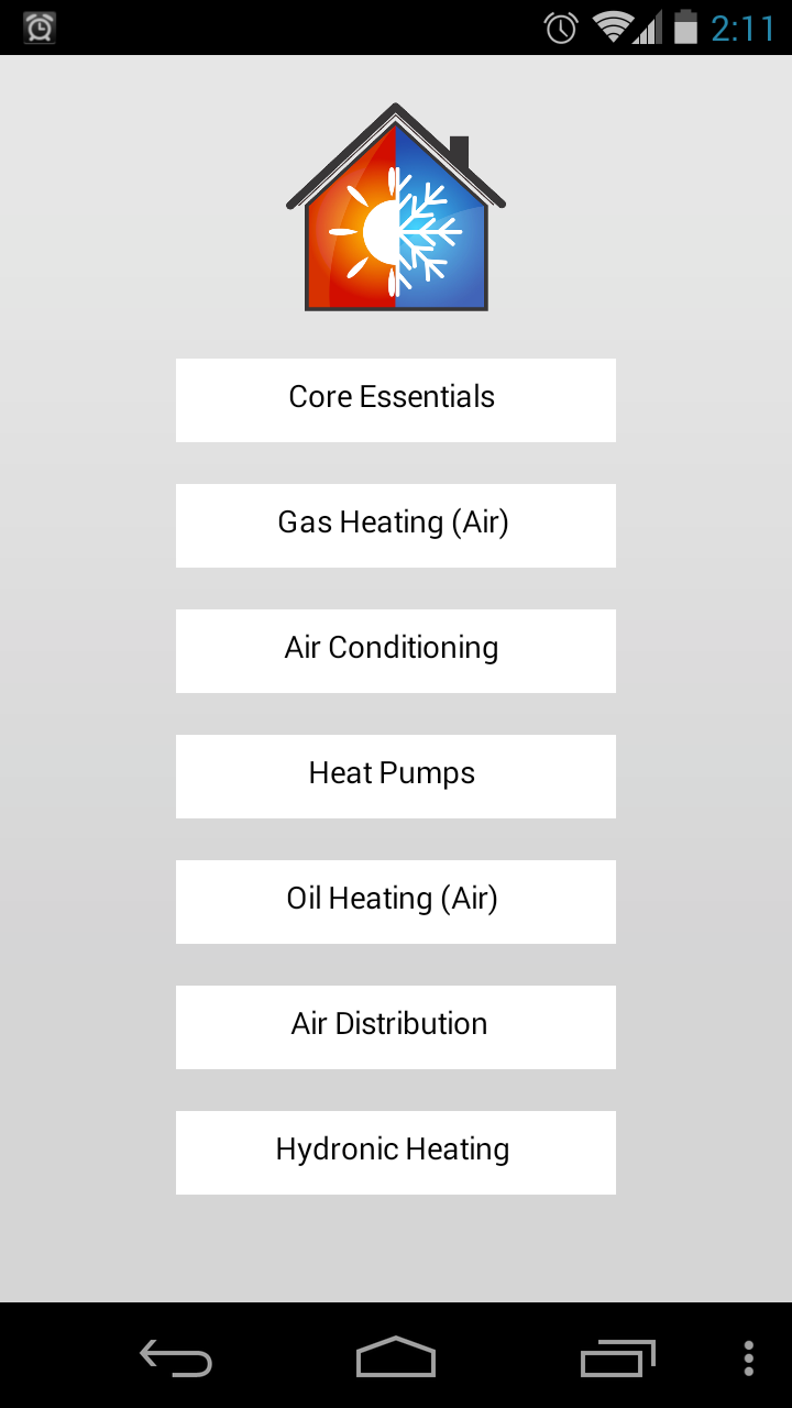 Android application HVAC Practice (All Inclusive) screenshort