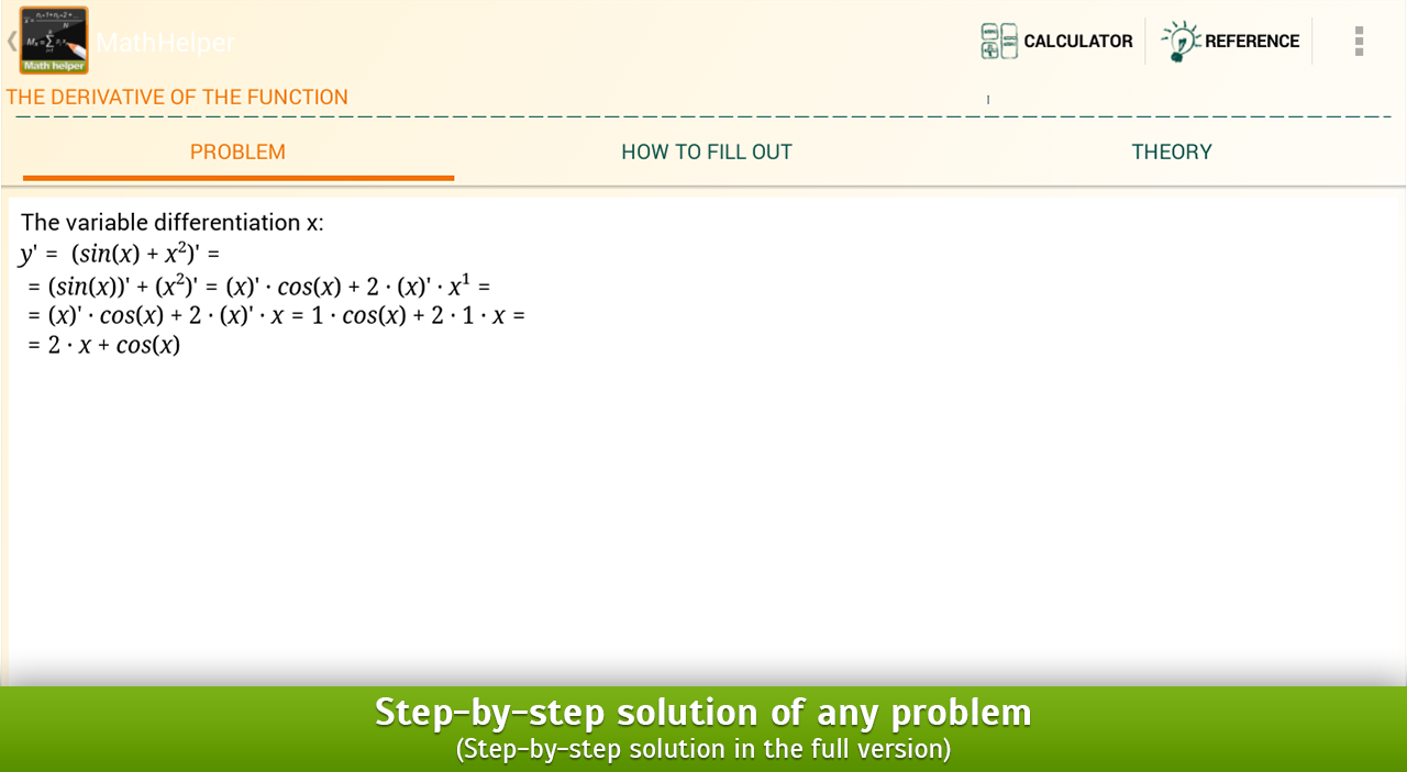 Algebra & Calculus - Integrals - screenshot