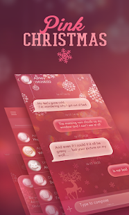 GO SMS PINK CHRISTMAS THEME(圖1)-速報App