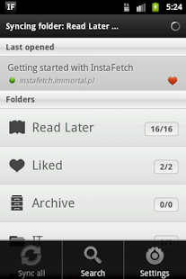 "InstaFetch App for Android" icon