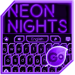 GO Keyboard Purple Neon Theme Apk