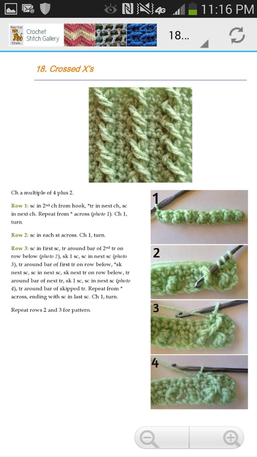 Crochet Stitch Gallery Screen 2