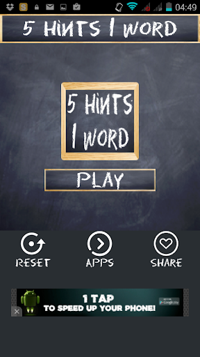 5 Hints 1 Word