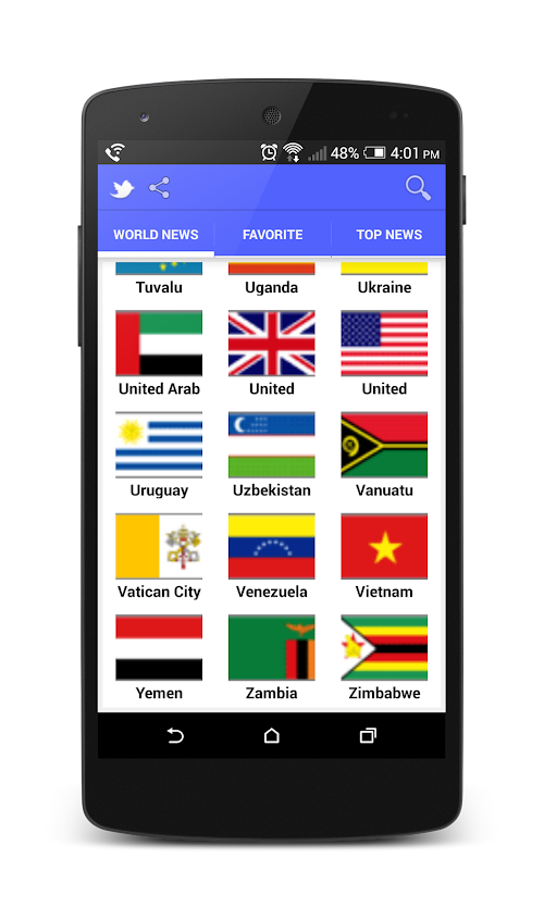Android application World News Paid screenshort