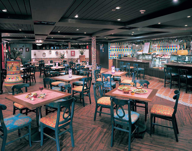 Head to  Las Ramblas, on deck 12 of Norwegian Sun, for hot tapas and cool drinks. 
