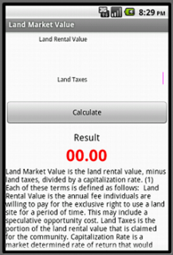 Land Market Value
