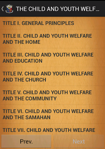 【免費書籍App】CHILD AND YOUTH WELFARE CODE-APP點子