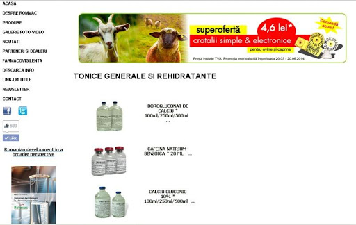 Catalog veterinar Romvac