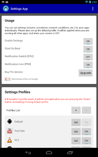 Settings App