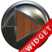 Poweramp Widget Brown Wood Met