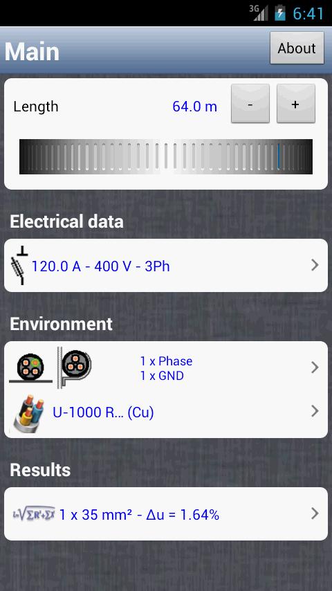 Android application aCableBT screenshort