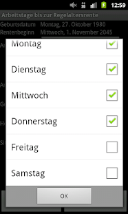 Arbeitstage bis zur Rente – Apps bei Google Play