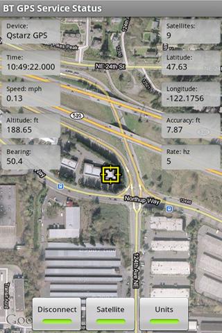 Android application Bluetooth GPS Service screenshort