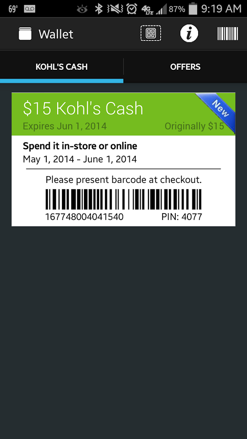 Kohl's screenshot