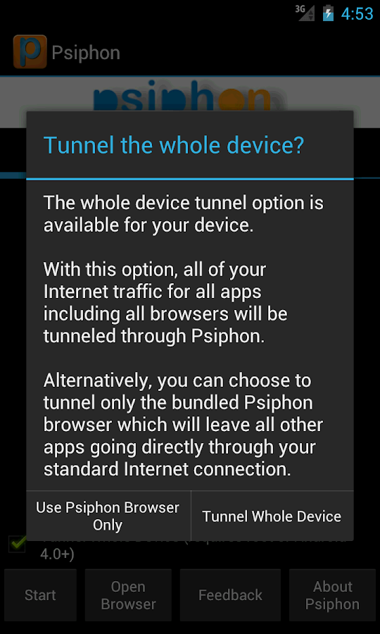 Psiphon - screenshot