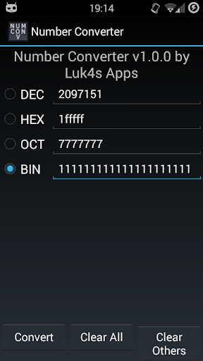 【免費生產應用App】Number Converter hex oct bin-APP點子