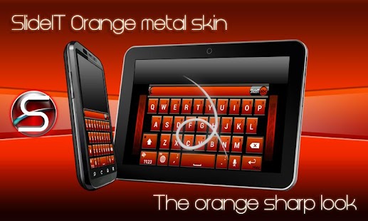 Download SlideIT Orange Metal Skin APK for Android