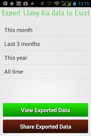 【免費財經App】Uang Ku - Export 2 Excel-APP點子
