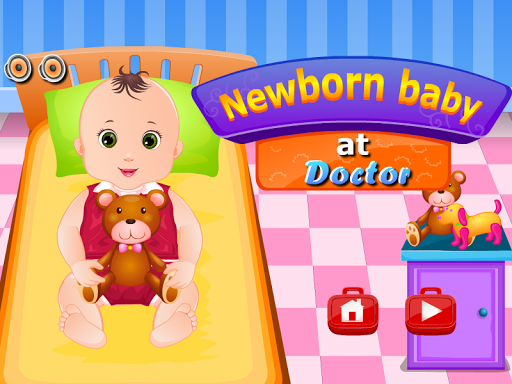 新生児の赤ちゃんの医者のゲーム
