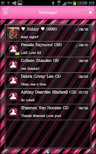 Free GO SMS - Pink Stripes 5 APK