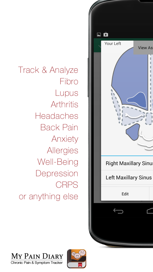 My Pain Diary Screen 1