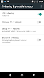 Tethering settings shortcut