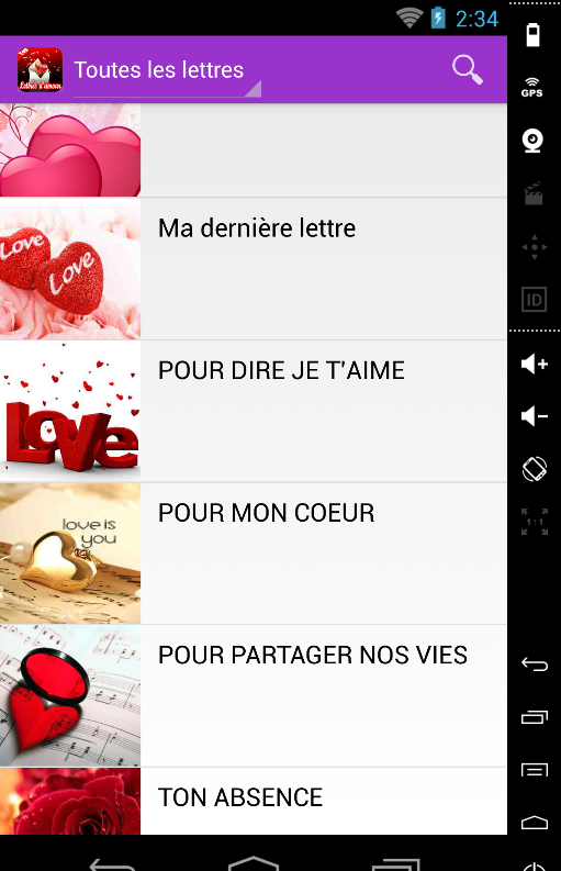 Lettres d'amour - screenshot