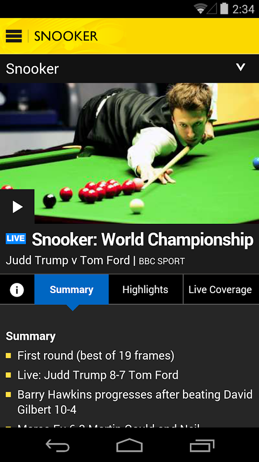 BBC Sport - Screenshot