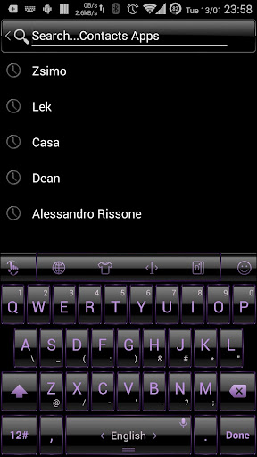 Theme TouchPal Frame Purple