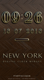 NEW YORK Digital Clock Widget