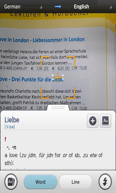 Android application Englsih-&gt;Italian Dictionary screenshort