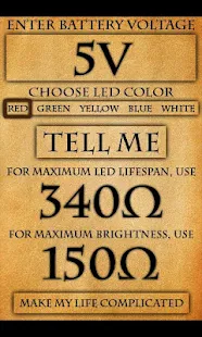 LED Resistor Calculator - screenshot thumbnail
