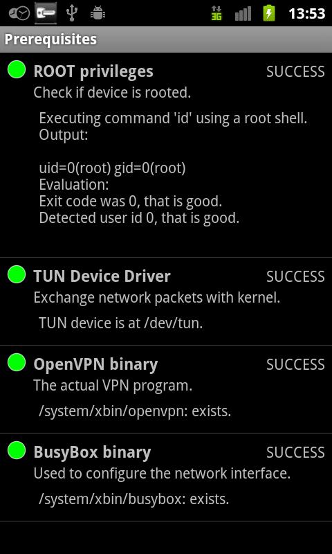 OpenVPN Settings Screen 3