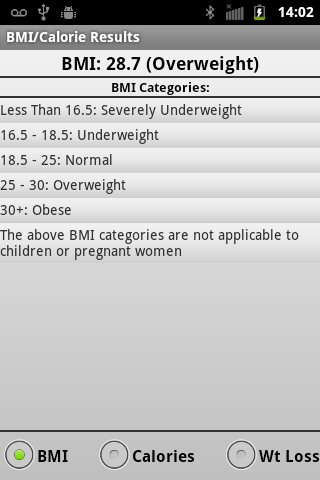 Calorie Calculator Plus Screen 3