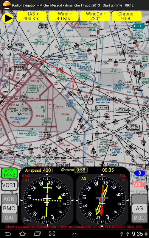 Android application VOR ADF Radionavigation screenshort