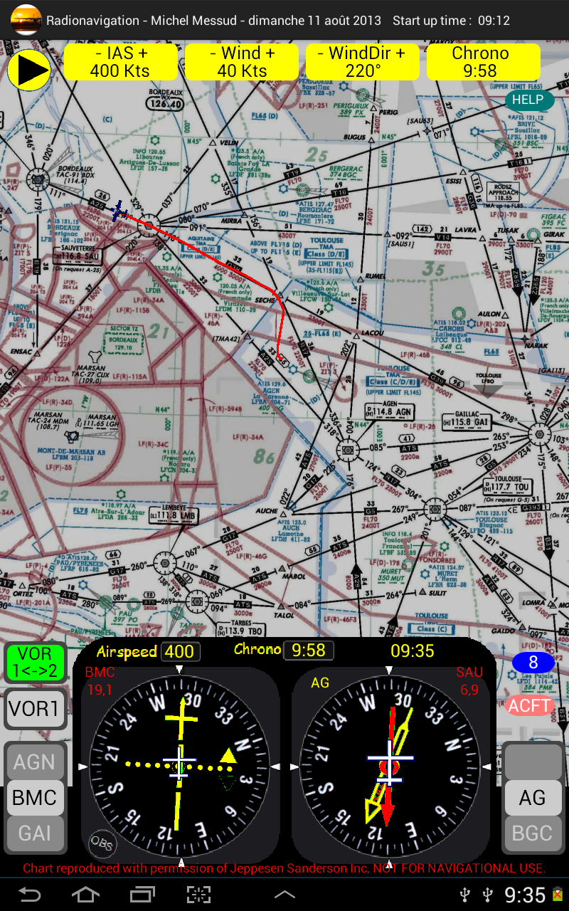 VOR ADF Radionavigation Screen 1