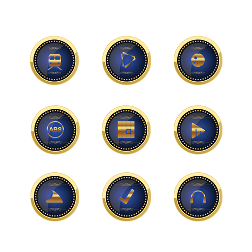 【免費個人化App】Blue Medal Icon Pack-APP點子