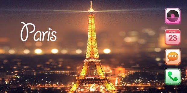 Paris Night Eiffel Tower Theme Screenshots 5