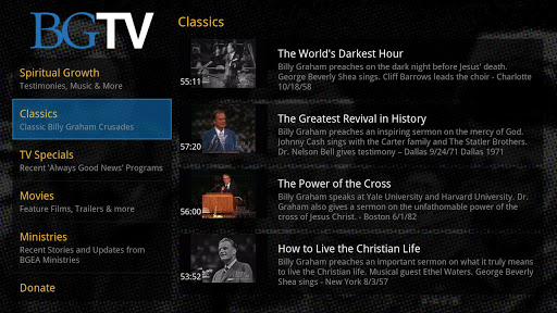 【免費娛樂App】Billy Graham TV for GoogleTV-APP點子