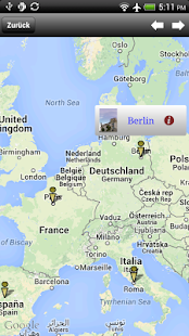 Meine Notizen zu Orten :Place+ Screen 2