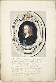 Zelfportret van Gesina ter Borch in een cartouche