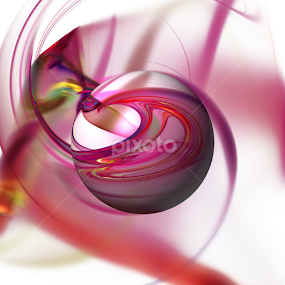 Abstract Red Globe by Henrik Lehnerer - Illustration Abstract & Patterns