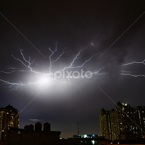 Thunder on Jakarta by Kresnata Adijaya - Landscapes Weather
