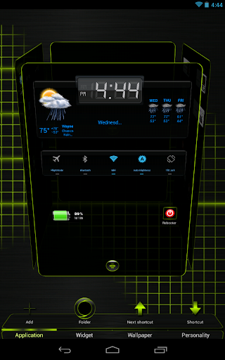 Next Launcher 3D Black Lime HD