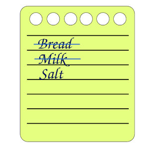Don't forget. Shopping list.  Icon