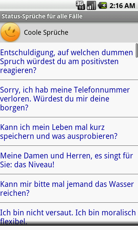 StatusSprüche für alle Fälle AndroidApps auf Google Play