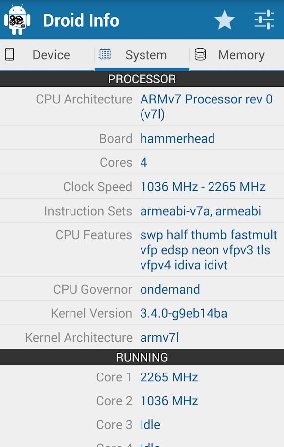 Droid Hardware Info Aplicaciones de Android en Google Play